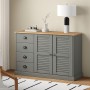 Sideboard with drawers VIGO solid pine wood gray 113x40x75 cm by vidaXL, Sideboards - Ref: Foro24-353189, Price: 209,43 €, Di...