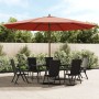 Garden umbrella with terracotta wooden pole 400x273 cm by vidaXL, Umbrellas - Ref: Foro24-363180, Price: 112,43 €, Discount: %