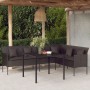 Set comedor de jardín 2 pzas con cojines ratán sintético negro de vidaXL, Conjuntos de jardín - Ref: Foro24-362338, Precio: 4...