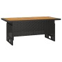 Black garden table 100x50x43/63 cm solid acacia wood and rattan by vidaXL, Garden tables - Ref: Foro24-362187, Price: 102,68 ...