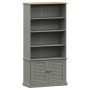 Librería VIGO madera maciza de pino gris 85x35x170 cm de vidaXL, Librerías y estanterías - Ref: Foro24-353198, Precio: 226,45...