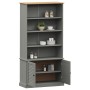 Librería VIGO madera maciza de pino gris 85x35x170 cm de vidaXL, Librerías y estanterías - Ref: Foro24-353198, Precio: 226,45...