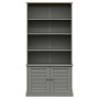 Librería VIGO madera maciza de pino gris 85x35x170 cm de vidaXL, Librerías y estanterías - Ref: Foro24-353198, Precio: 226,45...