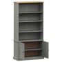 Librería VIGO madera maciza de pino gris 85x35x170 cm de vidaXL, Librerías y estanterías - Ref: Foro24-353198, Precio: 226,45...