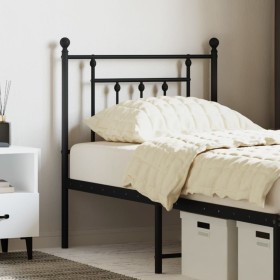 Black metal headboard 75 cm by vidaXL, Headboards and footboards - Ref: Foro24-353563, Price: 28,40 €, Discount: %