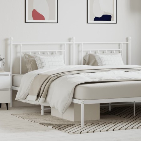 White metal headboard 200 cm by vidaXL, Headboards and footboards - Ref: Foro24-353624, Price: 45,57 €, Discount: %