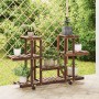 Solid fir wood flower stand with wheels 110x25x78 cm by vidaXL, Pot stands - Ref: Foro24-362855, Price: 54,47 €, Discount: %