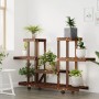 Solid fir wood flower stand with wheels 110x25x78 cm by vidaXL, Pot stands - Ref: Foro24-362855, Price: 54,47 €, Discount: %