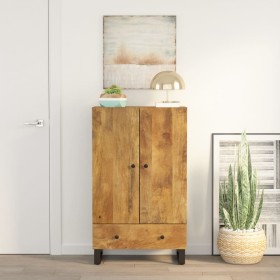 Sideboard with iron drawer and solid mango wood 60x33x100 cm by vidaXL, Sideboards - Ref: Foro24-352936, Price: 185,26 €, Dis...