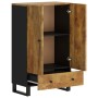 Aparador con cajón hierro y madera maciza mango 60x33x100 cm de vidaXL, Aparadores - Ref: Foro24-352936, Precio: 185,26 €, De...