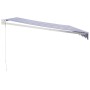 Toldo retráctil aluminio y tela azul y blanco 4,5x3 m de vidaXL, Toldos - Ref: Foro24-3154424, Precio: 367,99 €, Descuento: %