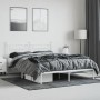 Estructura de cama de metal con cabecero blanco 180x200 cm de vidaXL, Camas y somieres - Ref: Foro24-353590, Precio: 125,99 €...