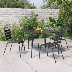 Mesa de jardín de acero gris antracita 100x100x71 cm de vidaXL, Mesas de jardín - Ref: Foro24-362738, Precio: 123,99 €, Descu...