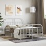 Estructura cama metal con cabecero y estribo blanco 120x190 cm de vidaXL, Camas y somieres - Ref: Foro24-353699, Precio: 107,...