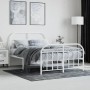 Estructura cama metal con cabecero y estribo blanco 120x190 cm de vidaXL, Camas y somieres - Ref: Foro24-353699, Precio: 107,...