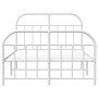 Estructura cama metal con cabecero y estribo blanco 120x190 cm de vidaXL, Camas y somieres - Ref: Foro24-353699, Precio: 107,...