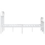 Estructura cama metal con cabecero y estribo blanco 120x190 cm de vidaXL, Camas y somieres - Ref: Foro24-353699, Precio: 107,...