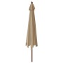 Garden umbrella with taupe gray wooden pole 400x273 cm by vidaXL, Umbrellas - Ref: Foro24-363178, Price: 131,99 €, Discount: %