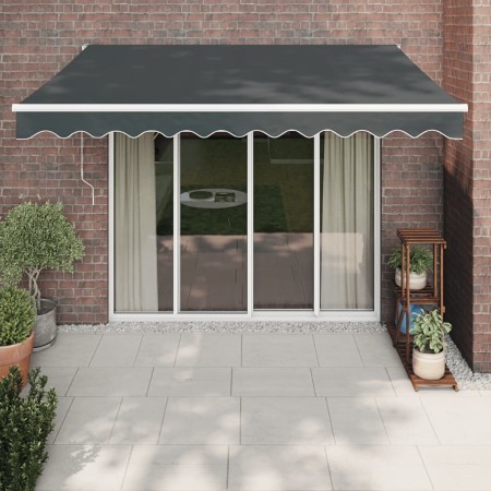 Retractable aluminum awning and anthracite gray fabric 3x2.5 m by vidaXL, Awnings - Ref: Foro24-3154436, Price: 273,21 €, Dis...