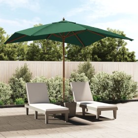 Garden umbrella with green wooden pole 300x300x273 cm by vidaXL, Umbrellas - Ref: Foro24-363192, Price: 79,42 €, Discount: %