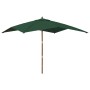 Garden umbrella with green wooden pole 300x300x273 cm by vidaXL, Umbrellas - Ref: Foro24-363192, Price: 79,42 €, Discount: %