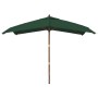 Garden umbrella with green wooden pole 300x300x273 cm by vidaXL, Umbrellas - Ref: Foro24-363192, Price: 79,42 €, Discount: %