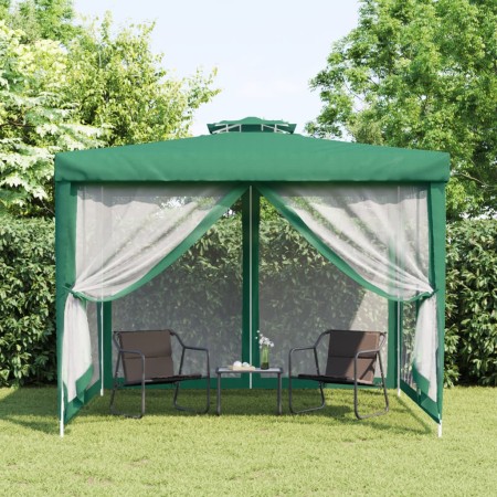 Gazebo with double roof made of green fabric 3x3x2.68 m by vidaXL, Tents and gazebos - Ref: Foro24-362626, Price: 122,99 €, D...