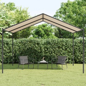 Steel and beige fabric tent 4x4 m by vidaXL, Tents and gazebos - Ref: Foro24-362454, Price: 232,99 €, Discount: %