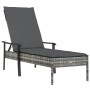 Sonnenliegen 2 Einheiten mit Tisch und Kissen synthetisches Rattangrau von vidaXL, Gartensets - Ref: Foro24-362808, Preis: 35...