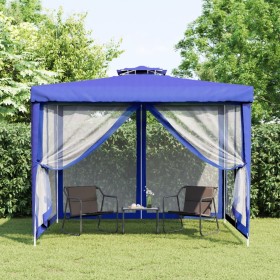 Gazebo with double blue fabric roof 3x3x2.68 m by vidaXL, Tents and gazebos - Ref: Foro24-362627, Price: 101,99 €, Discount: %