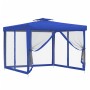 Gazebo with double blue fabric roof 3x3x2.68 m by vidaXL, Tents and gazebos - Ref: Foro24-362627, Price: 102,33 €, Discount: %