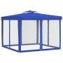 Gazebo with double blue fabric roof 3x3x2.68 m by vidaXL, Tents and gazebos - Ref: Foro24-362627, Price: 102,33 €, Discount: %