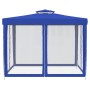 Gazebo with double blue fabric roof 3x3x2.68 m by vidaXL, Tents and gazebos - Ref: Foro24-362627, Price: 102,33 €, Discount: %