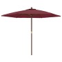 Garden umbrella with burgundy red wooden pole 299x240 cm by vidaXL, Umbrellas - Ref: Foro24-363171, Price: 72,71 €, Discount: %