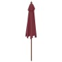 Garden umbrella with burgundy red wooden pole 299x240 cm by vidaXL, Umbrellas - Ref: Foro24-363171, Price: 72,71 €, Discount: %