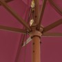 Garden umbrella with burgundy red wooden pole 299x240 cm by vidaXL, Umbrellas - Ref: Foro24-363171, Price: 72,71 €, Discount: %