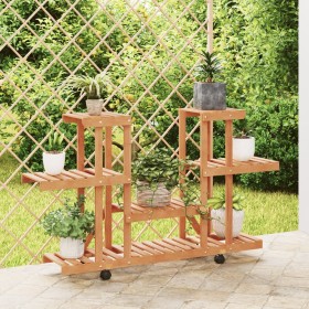 Flower stand with wheels solid fir wood 110x25x78 cm by vidaXL, Pot stands - Ref: Foro24-362856, Price: 61,76 €, Discount: %