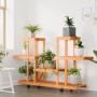 Flower stand with wheels solid fir wood 110x25x78 cm by vidaXL, Pot stands - Ref: Foro24-362856, Price: 54,81 €, Discount: %