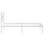 Metal bed frame with white headboard 100x200 cm by vidaXL, Beds and slatted bases - Ref: Foro24-353581, Price: 99,33 €, Disco...