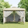 Gazebo with double cream fabric roof 3x3x2.68 m by vidaXL, Tents and gazebos - Ref: Foro24-362628, Price: 113,98 €, Discount: %