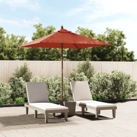 Garden umbrella with terracotta wooden pole 198x198x231cm by vidaXL, Umbrellas - Ref: Foro24-363188, Price: 50,65 €, Discount: %