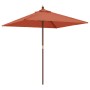 Garden umbrella with terracotta wooden pole 198x198x231cm by vidaXL, Umbrellas - Ref: Foro24-363188, Price: 54,46 €, Discount: %