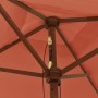 Garden umbrella with terracotta wooden pole 198x198x231cm by vidaXL, Umbrellas - Ref: Foro24-363188, Price: 54,46 €, Discount: %