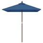 Azure blue wooden pole garden umbrella 198x198x231 cm by vidaXL, Umbrellas - Ref: Foro24-363190, Price: 47,30 €, Discount: %