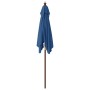 Azure blue wooden pole garden umbrella 198x198x231 cm by vidaXL, Umbrellas - Ref: Foro24-363190, Price: 47,30 €, Discount: %