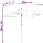 Azure blue wooden pole garden umbrella 198x198x231 cm by vidaXL, Umbrellas - Ref: Foro24-363190, Price: 47,30 €, Discount: %