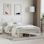 Metal bed frame with white headboard 150x200 cm by vidaXL, Beds and slatted bases - Ref: Foro24-353588, Price: 118,99 €, Disc...