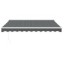 Toldo retráctil aluminio y tela gris antracita 3,5x2,5 m de vidaXL, Toldos - Ref: Foro24-3154437, Precio: 230,98 €, Descuento: %