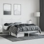 Metal bed frame with white headboard 150x200 cm by vidaXL, Beds and slatted bases - Ref: Foro24-353588, Price: 118,99 €, Disc...