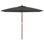 Garden umbrella with anthracite gray wooden pole 299x240 cm by vidaXL, Umbrellas - Ref: Foro24-363169, Price: 68,33 €, Discou...